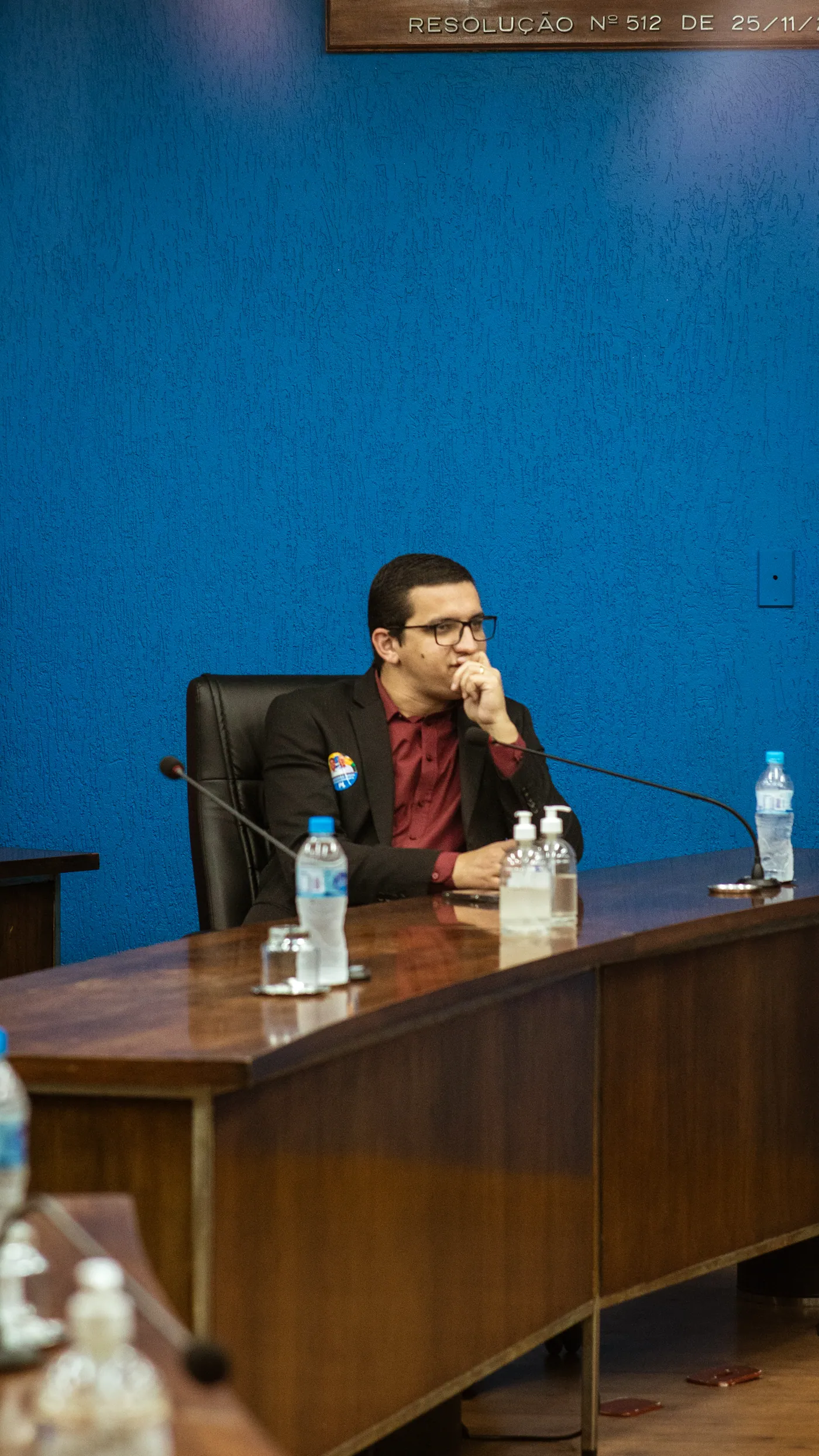 Luiz Fernando Miguel durante apresentação