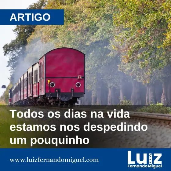 Todos os dias na vida estamos nos despedindo um pouquinho | Luiz Fernando Miguel